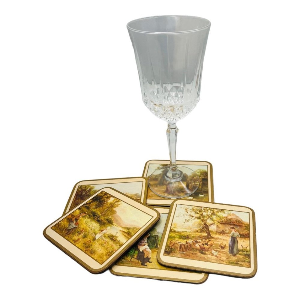 Set of 5 Pimpernel Coasters Country Lifestyle Vintage